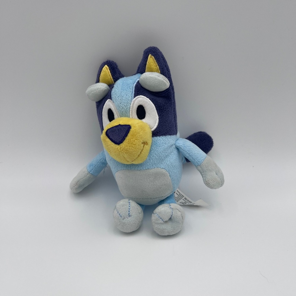 Bluey Heeler Small Plush Stuffed Animal Toy 7.5 Inch Light Blue Dark Blue